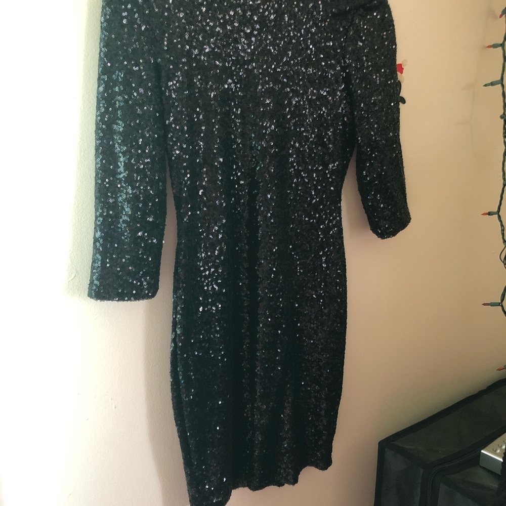 Black Sequin Dress